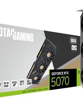 NVIDIA GeForce RTX 5070 Black and Gold Gaming Graphics Card